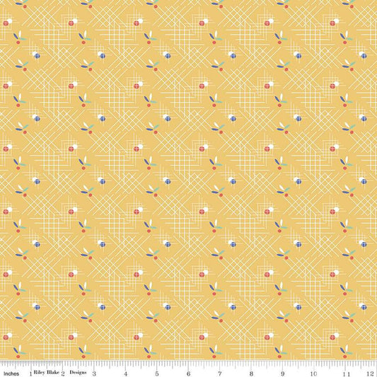 Criss Cross Yellow - Riley Blake Designs
