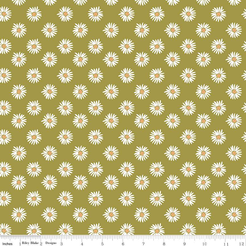 Daisies Green - Riley Blake Designs