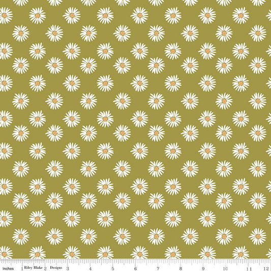 Daisies Green - Riley Blake Designs