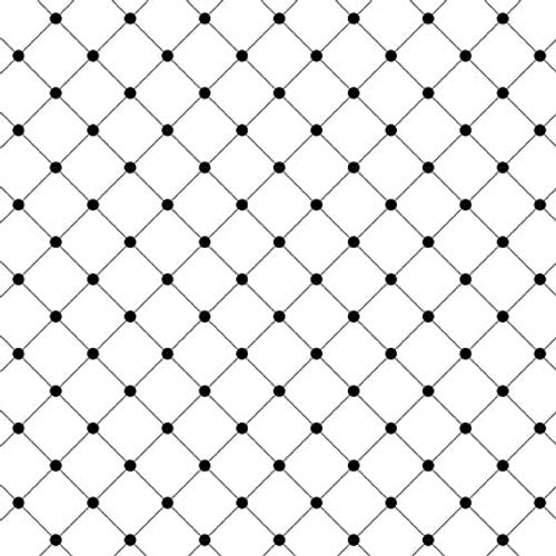 Diamond with Dots White - Blank Studios