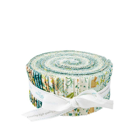Liberty Tree of Life Canopy Greens Rolie Polie Jelly Roll - Riley Blake Designs