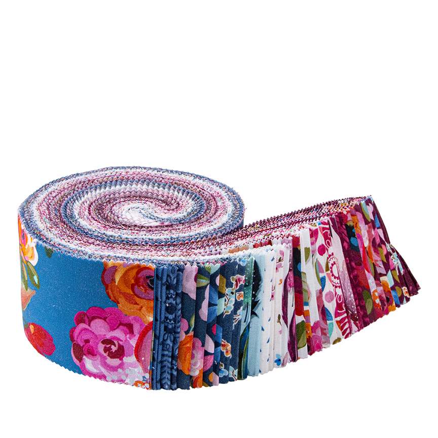 Poppies and Plumes Rolie Polie Jelly Roll - Riley Blake Designs