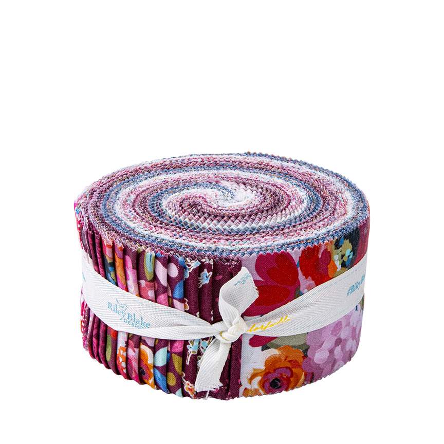 Poppies and Plumes Rolie Polie Jelly Roll - Riley Blake Designs