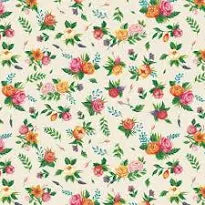 Monthly Placemats 2 August Floral Cream - Riley Blake Designs