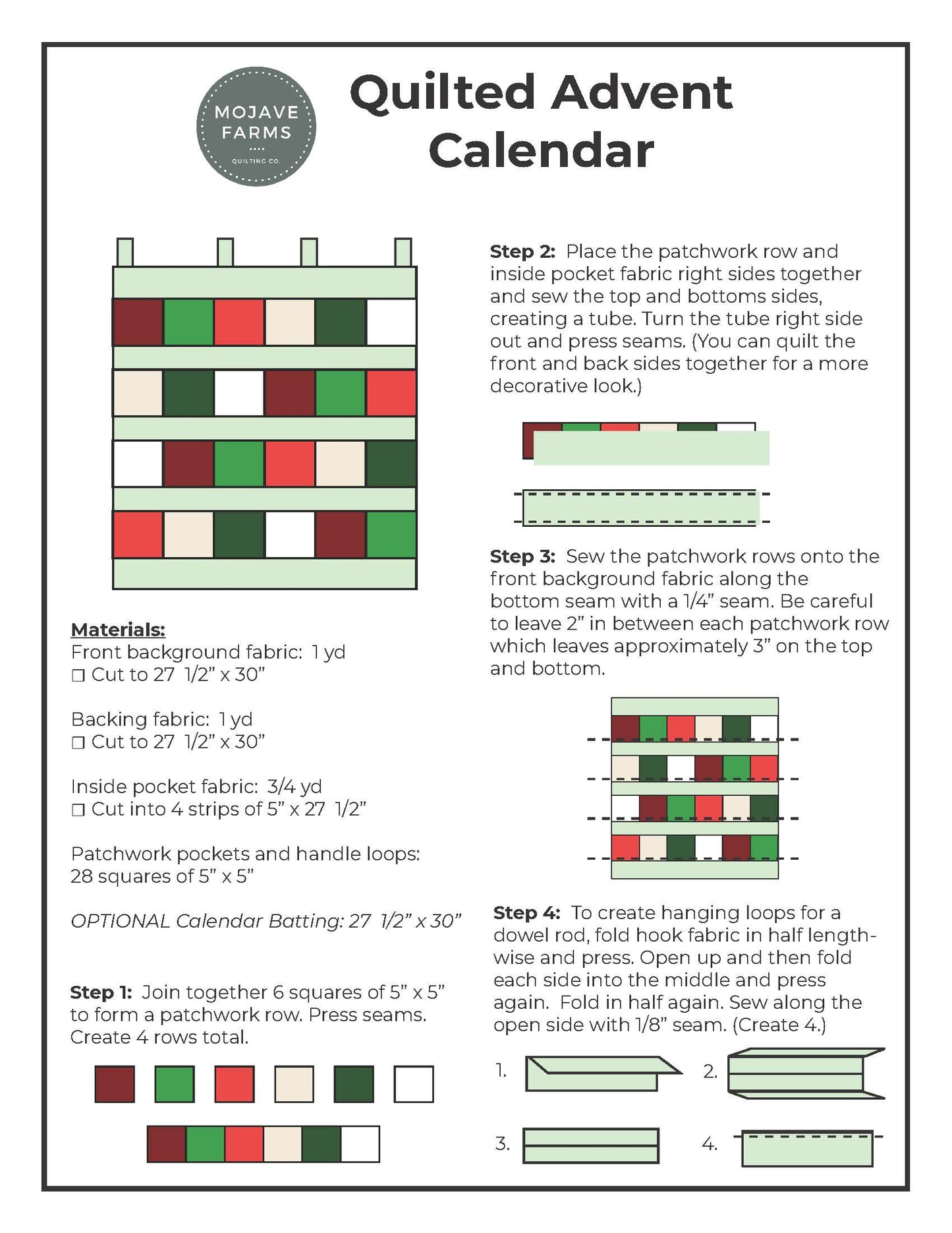 Advent Calendar - FREE PDF Download